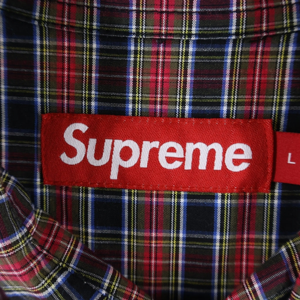 SUPREME(シュプリーム) 24SS Loose Fit Mini Plaid S/S Shirt ルーズ フィット ミニ プレイド チェック 半袖シャツ レッド