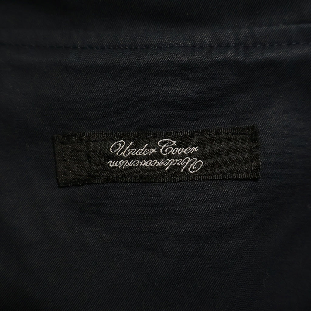 SueUNDERCOVER(スーアンダーカバー) 16SS SOMETHING MUST BREAK サムシング マスト ブレイク バックプリント レザーボタン ステンカラーコート ネイビー UCP9302