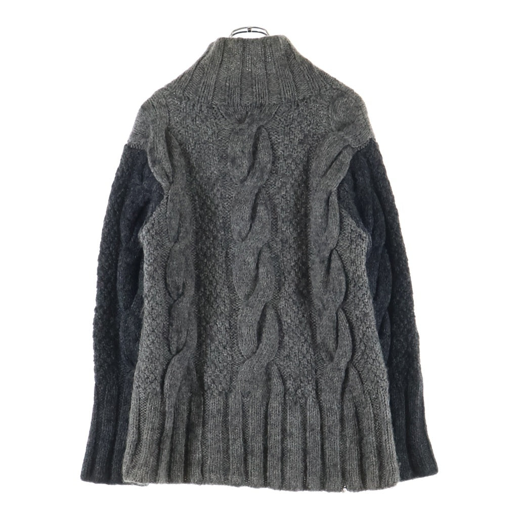 UNDERCOVER(アンダーカバー) 97‐98AW LEAF期 リーフ期 ハイネック ウール ケーブルニット セーター グレー UK-7W-KN-22