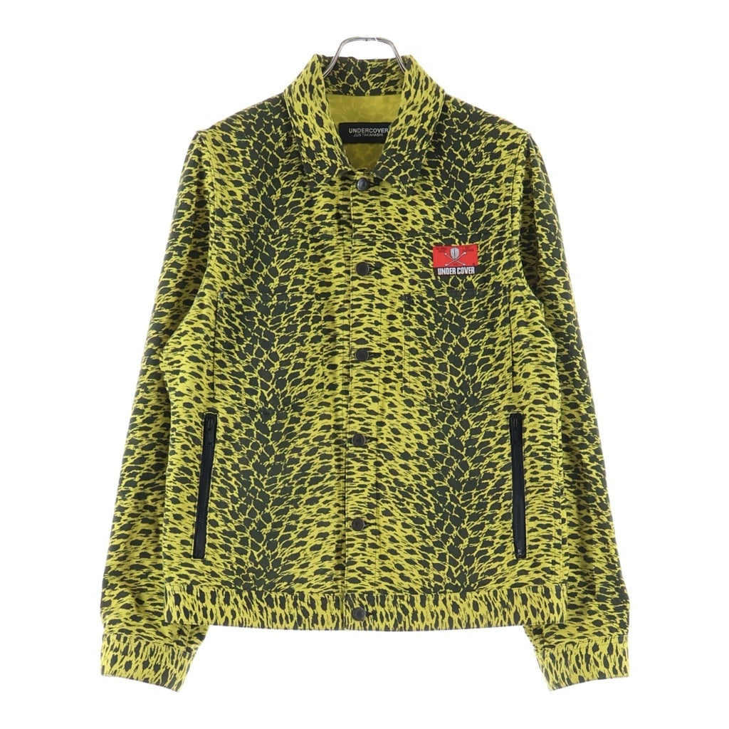 UNDERCOVER(アンダーカバー) 18SS ×CREAM SODA クリームソーダ レオパード柄 カツラギ デニムジャケット ブルゾン イエロー UCU4208-1