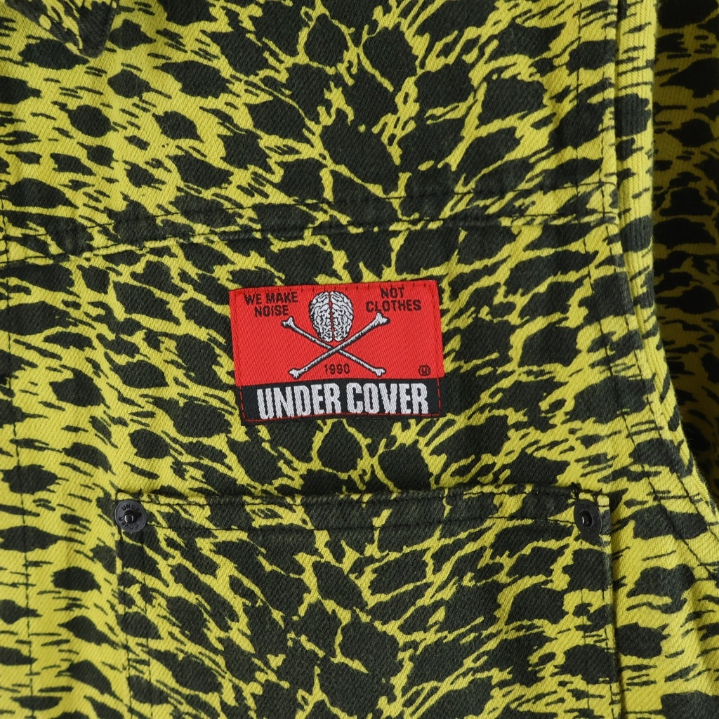 UNDERCOVER(アンダーカバー) 18SS ×CREAM SODA クリームソーダ レオパード柄 カツラギ デニムジャケット ブルゾン イエロー UCU4208-1