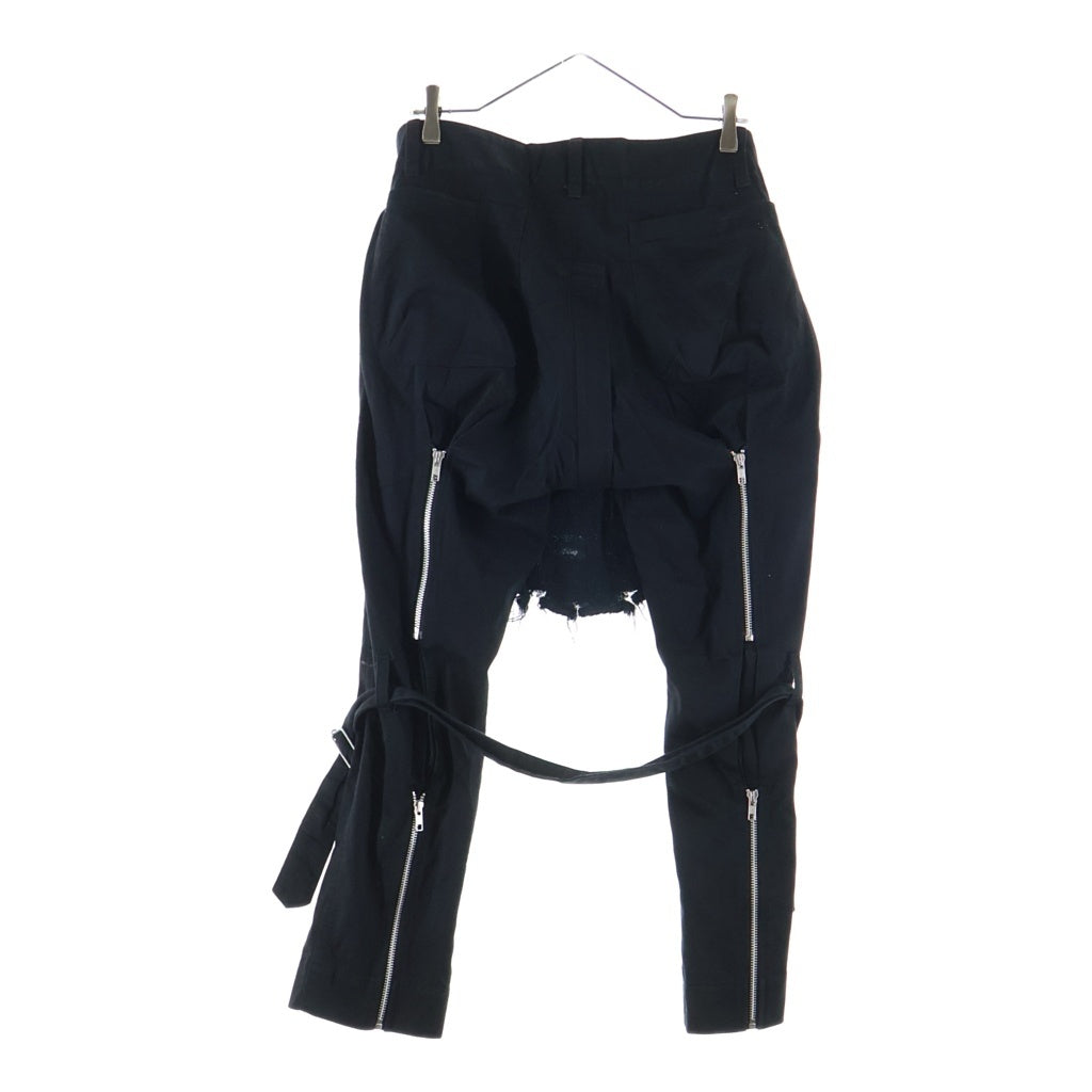 PEEL&LIFT(ピールアンドリフト) BONDAGE TROUSERS サイドジップ付き ボンテージ パンツ ブラック PL18-P012-6