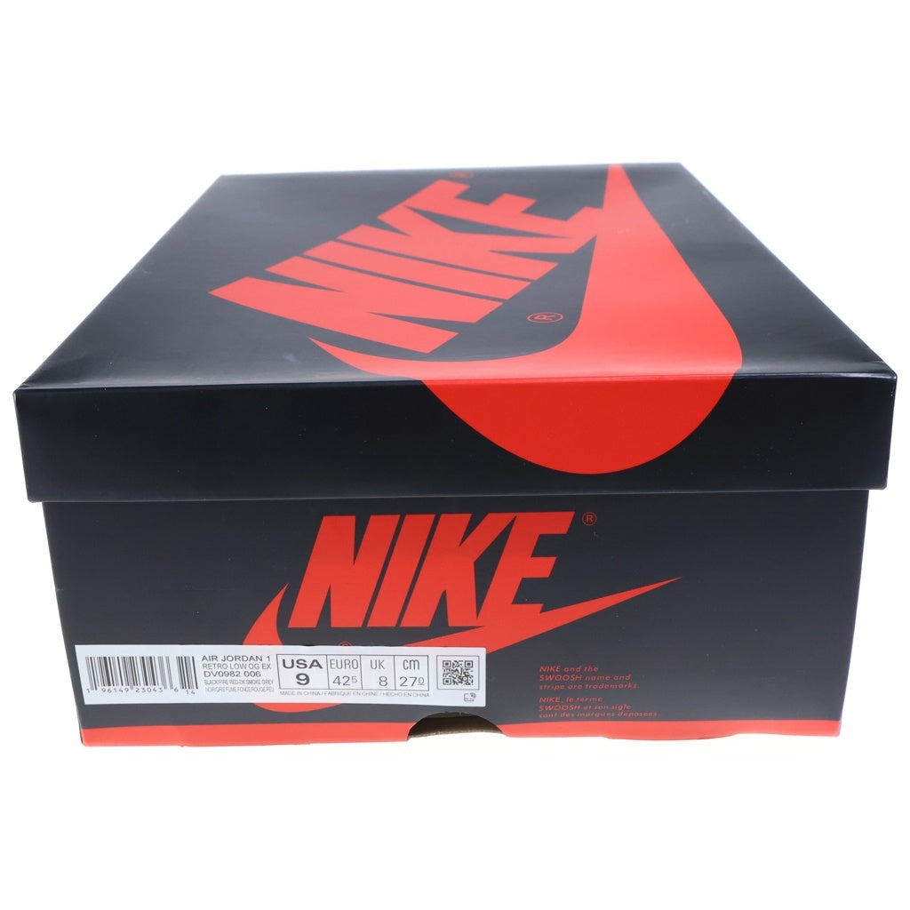 NIKE(ナイキ) AIR JORDAN 1 RETRO LOW OG EX エアジョーダン1 レトロ ハイカットスニーカー グレー US9/27cm DV0982-006
