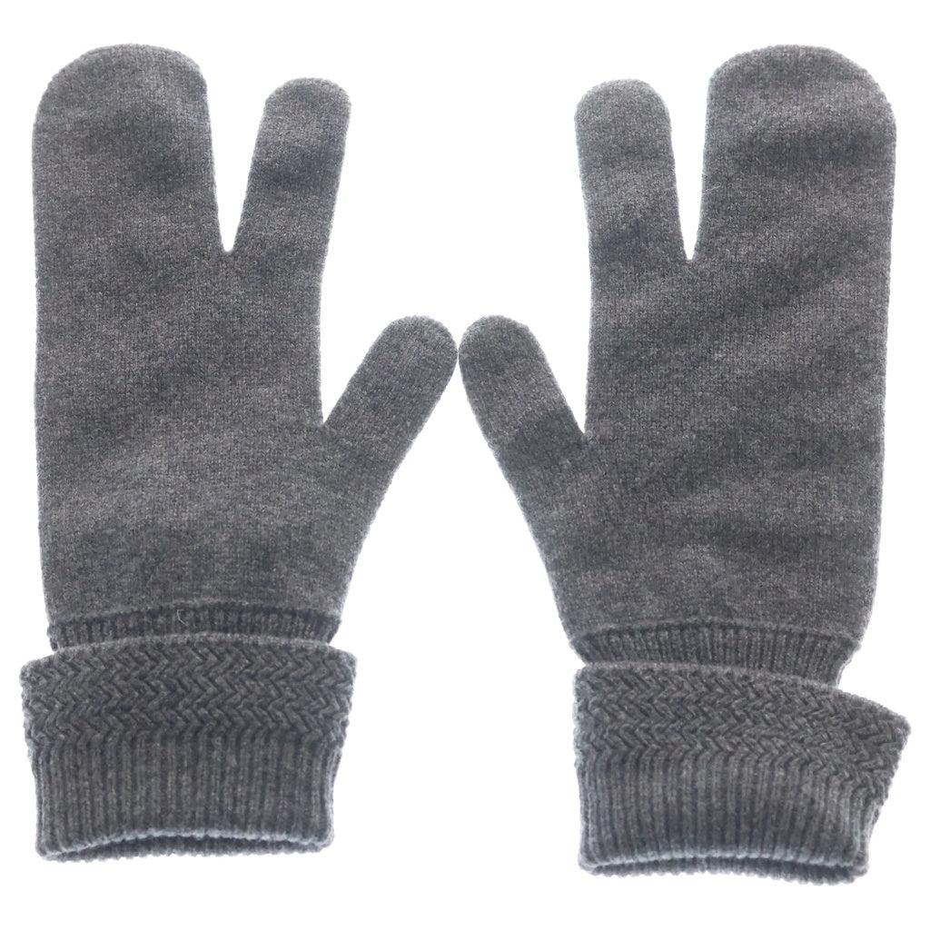 Maison Margiela(メゾンマルジェラ) TABI GLOVES タビ 4ステッチ カシミヤ混 ウールグローブ 手袋 グレー S50TS0007 S16825