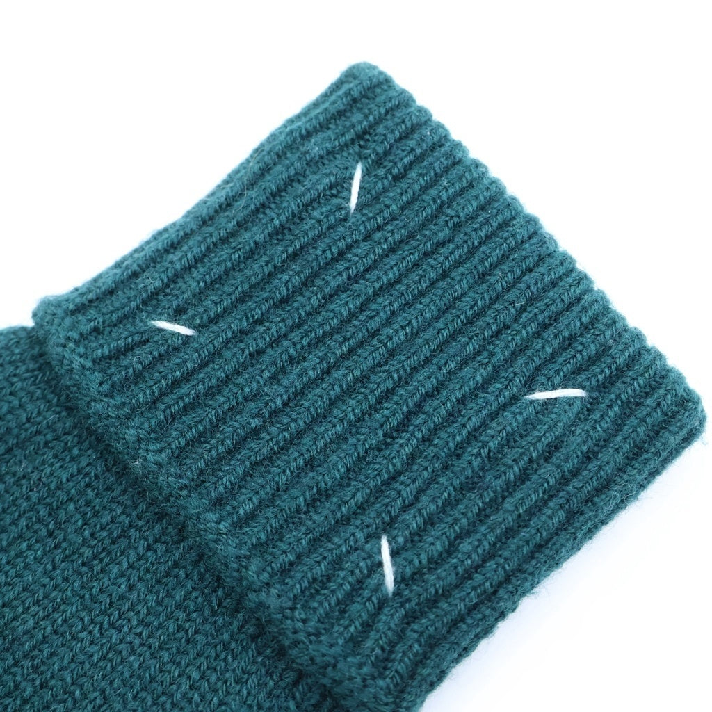 Maison Margiela(メゾンマルジェラ) TABI GLOVES タビ 4ステッチ カシミヤ混 ウールグローブ 手袋 グリーン S51TS0042 S17480