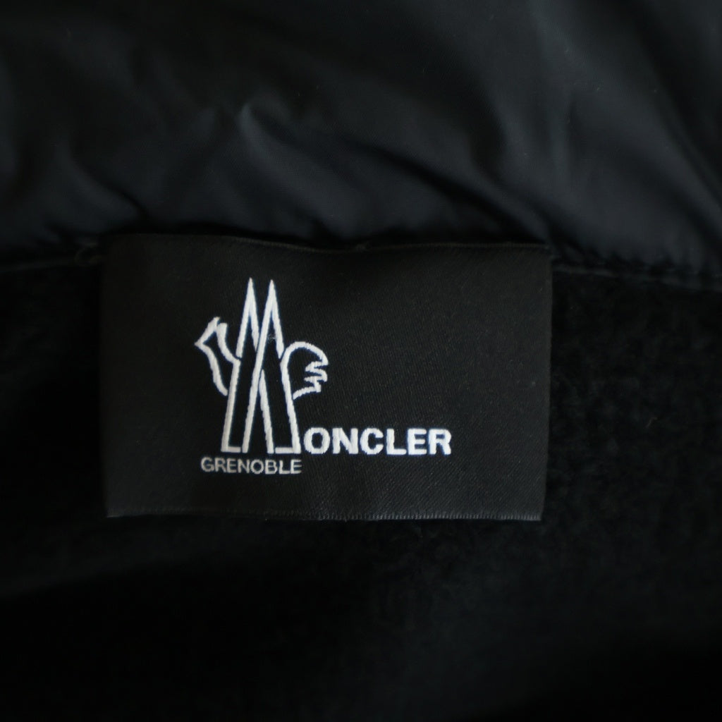 MONCLER GRENOBLE(モンクレールグルノーブル) 22AW MAGLIA CARDIGAN 異素材切替 ジップアップフーデッドダウンジャケット ブラック H20978G00031