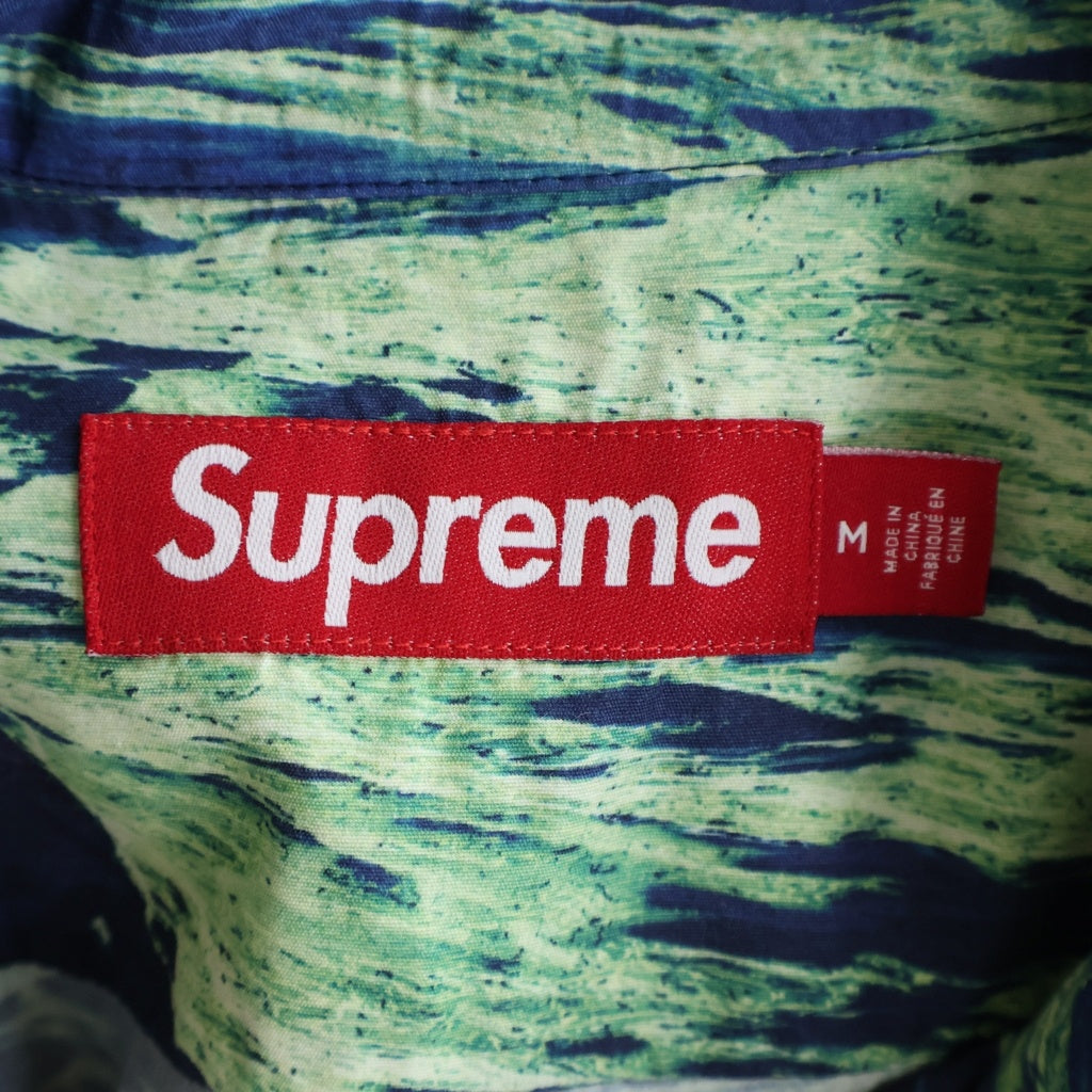 SUPREME(シュプリーム) 25SS Boat S/S Shirt ボート 総柄プリント 半袖シャツ ブルー