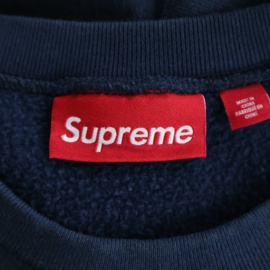 SUPREME(シュプリーム) 26SS Washed Crewneck ウォッシュド クルーネックスウェットシャツ トレーナー ネイビー