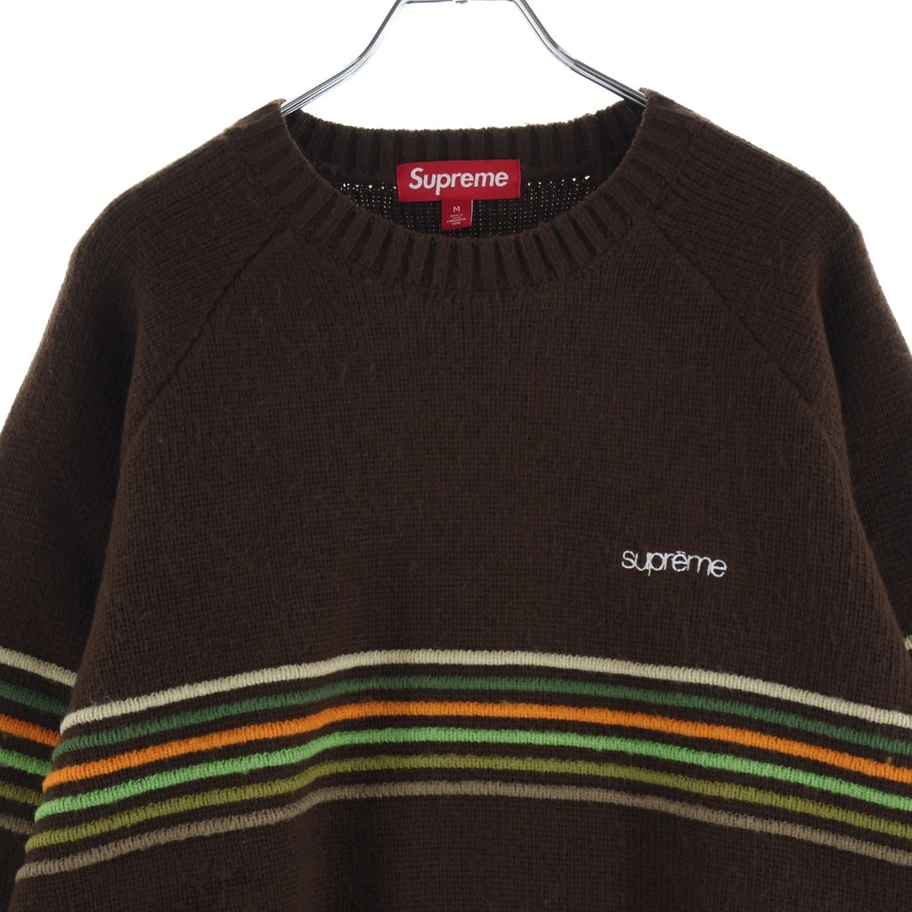 SUPREME(シュプリーム) 26SS Raised Stripe Sweater ラインズドストライプニットスウェット セーター ブラウン