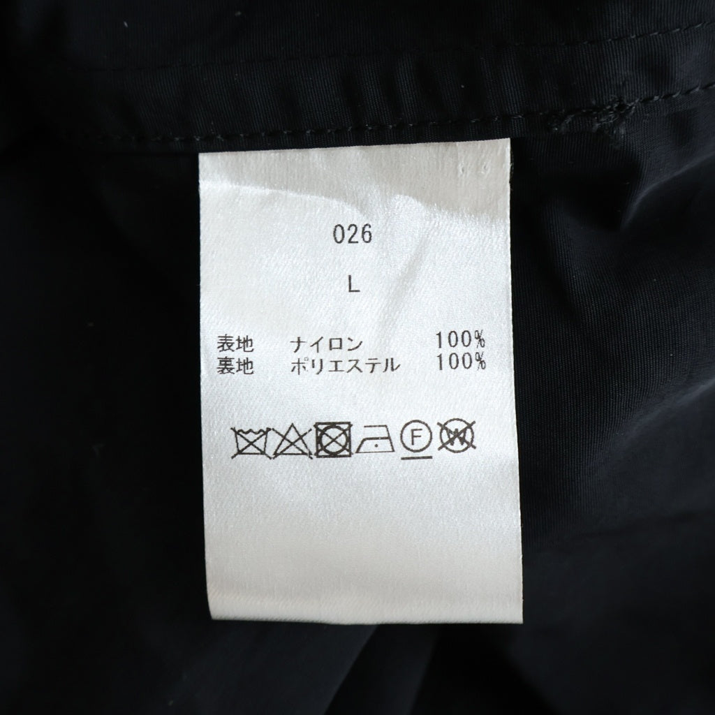 NO BRAND(ノーブランド) OVY オヴィー Basic Nylon Bal Collar Coat ベーシックナイロン バルカラーコート ブラック 026