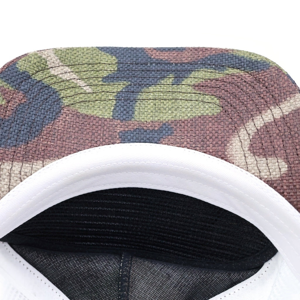 SUPREME(シュプリーム) 26SS Raffia Mesh Back 5 Panel ラフィア ウッドランドカモ メッシュバック 5パネルキャップ 帽子 グリーン