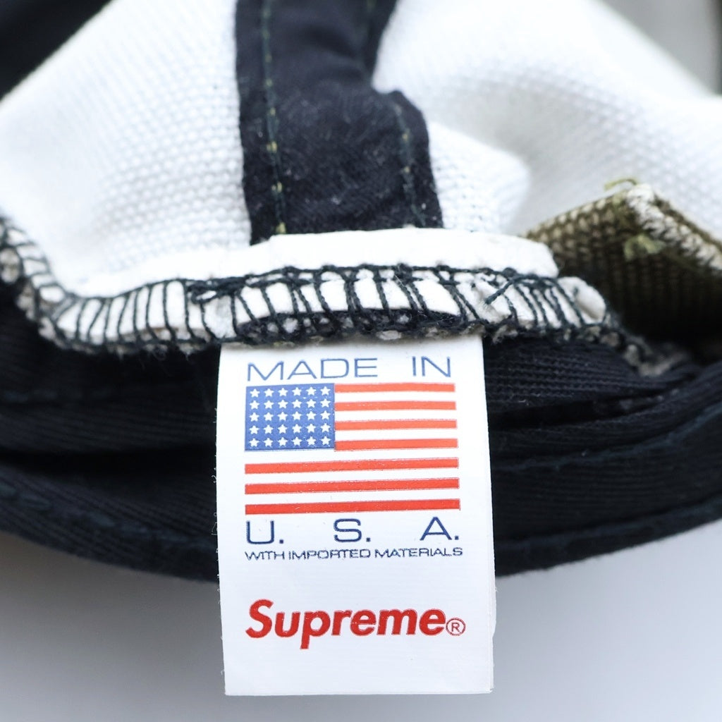 SUPREME(シュプリーム) 25AW Pigment Coated Canvas S Logo 6 Panel ピグメント コーテッドキャンバス Sロゴ 6パネルキャップ 帽子 オリーブ
