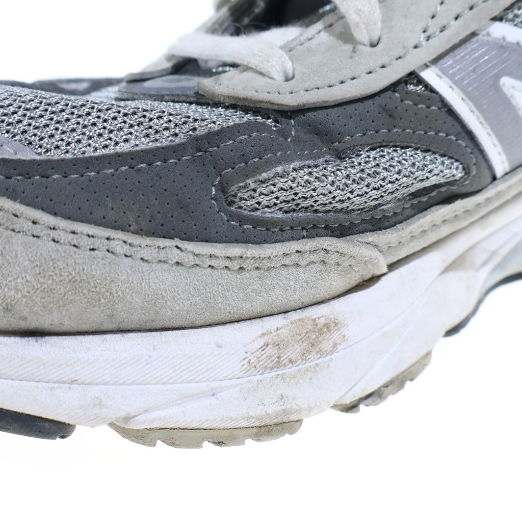 New Balance(ニューバランス) M990GL6 V6 USA製 レザー ローカットスニーカー グレー US8.5/26.5cm