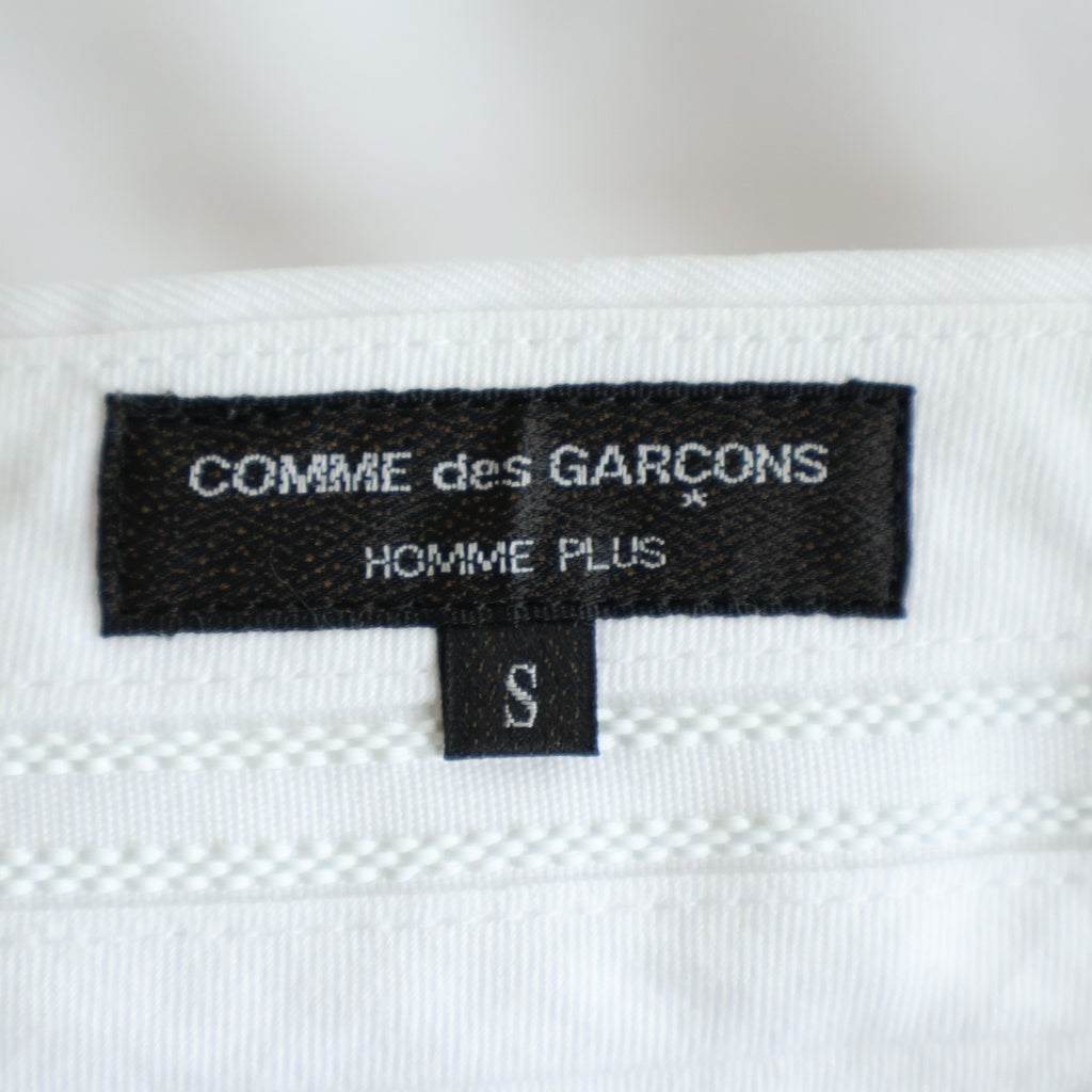 COMME des GARCONS HOMME PLUS(コムデギャルソンオムプリュス) 24AW AD2024 フリルショーツ ハーフパンツ ホワイト PN-P063