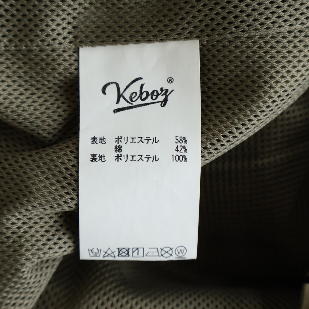 KEBOZ(ケボズ) ロゴエンブロイダリー ユーティリティー ジップアップジャケット ベージュ