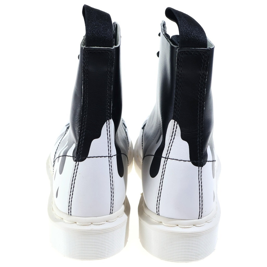 Dr.Martens(ドクターマーチン) CORE PRINT PASCAL 8HOLE BOOTS レザー ポイントスプラット パスカル 8ホール レースアップブーツ ブラック/ホワイト