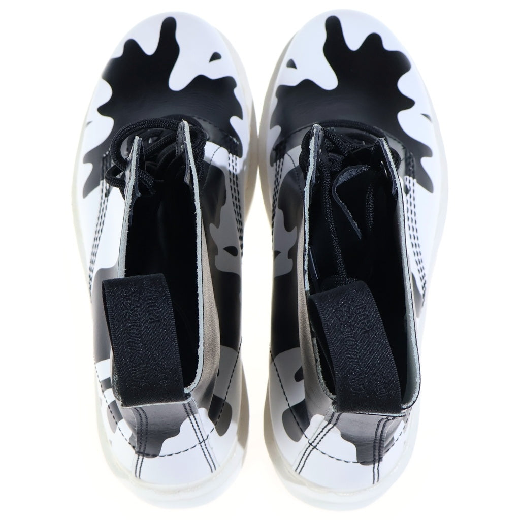 Dr.Martens(ドクターマーチン) CORE PRINT PASCAL 8HOLE BOOTS レザー ポイントスプラット パスカル 8ホール レースアップブーツ ブラック/ホワイト