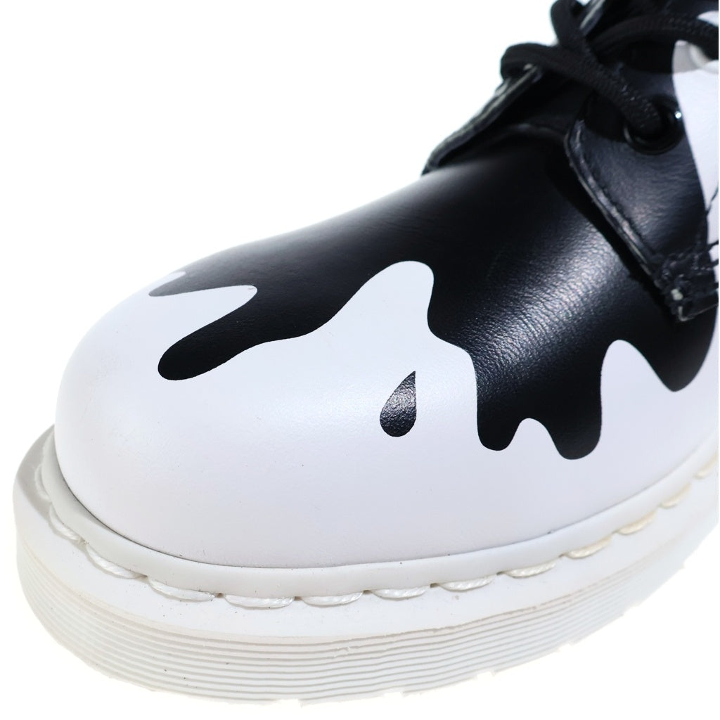 Dr.Martens(ドクターマーチン) CORE PRINT PASCAL 8HOLE BOOTS レザー ポイントスプラット パスカル 8ホール レースアップブーツ ブラック/ホワイト
