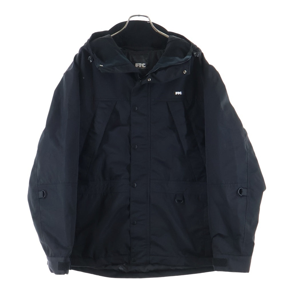 FTC(エフシーティー) 25AW WATERPROOF 3L MOUNTAIN JACKET ウォータープルーフ ロゴエンブロイダリー ナイロン フーデッド ジップアップ マウンテンジャケット