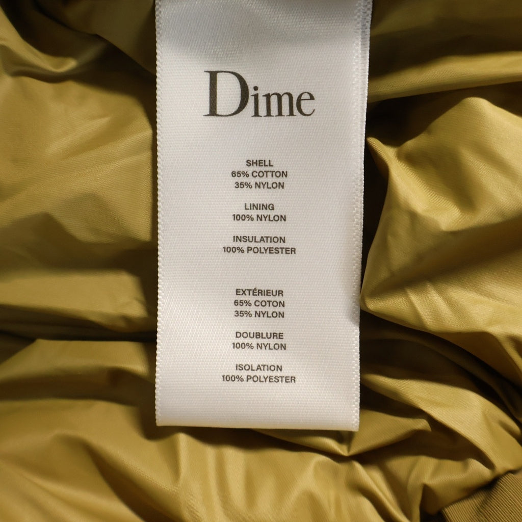 Dime(ダイム) 25AW QUILTED RIPSTOP PUFFER JACKET キルテッド リップストップ ステッチ ジップアップ パファージャケット ベージュ