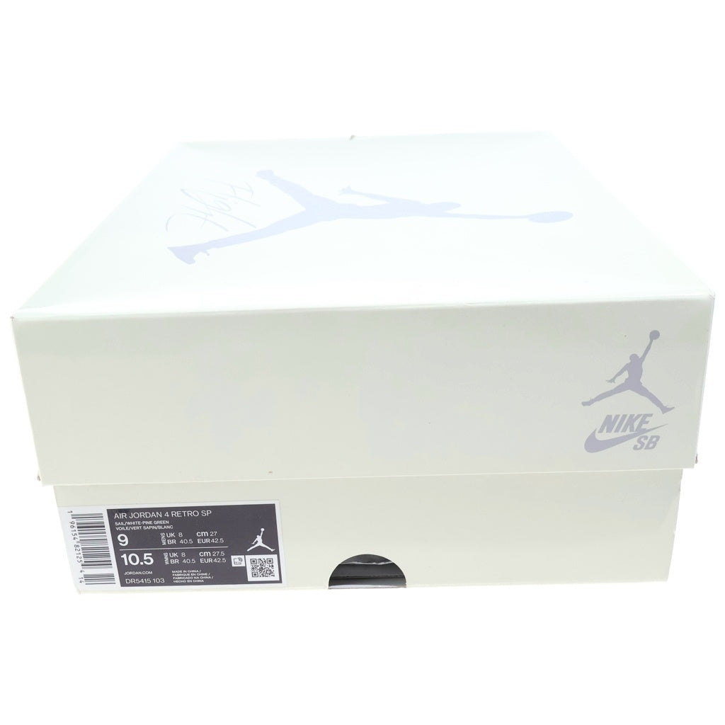 NIKE SB(ナイキエスビー) AIR JORDAN 4 RETRO SP エアジョーダン4 レトロ ローカットスニーカー グリーン/ホワイト US9/27cm DR5415-103