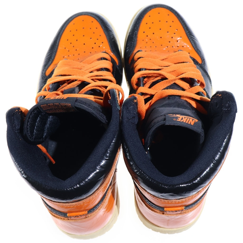 NIKE(ナイキ) AIR JORDAN 1 RETRO HIGH OG SHATTERED BACKBOARD 3.0 エアジョーダン1 シャッタードバックボード ハイカットスニーカー ブラック/オレンジ US9.5/27.5cm 555088-028