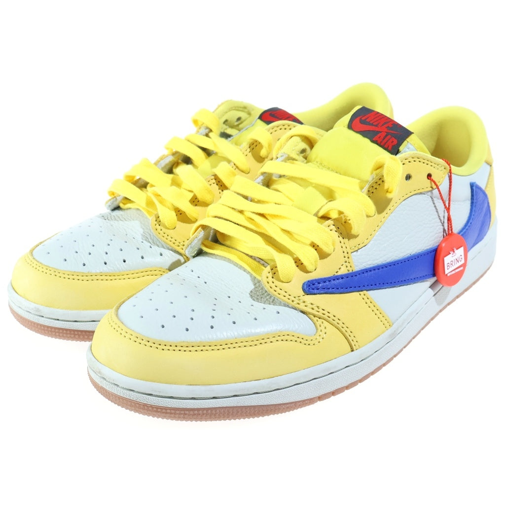 NIKE(ナイキ) ×TRAVIS SCOTT WMNS AIR JORDAN 1 RETRO LOW OG CANARY ウィメンズ エアジョーダン1 カナリー ローカットスニーカー US10.5/27.5cm DZ4137-700 レディース
