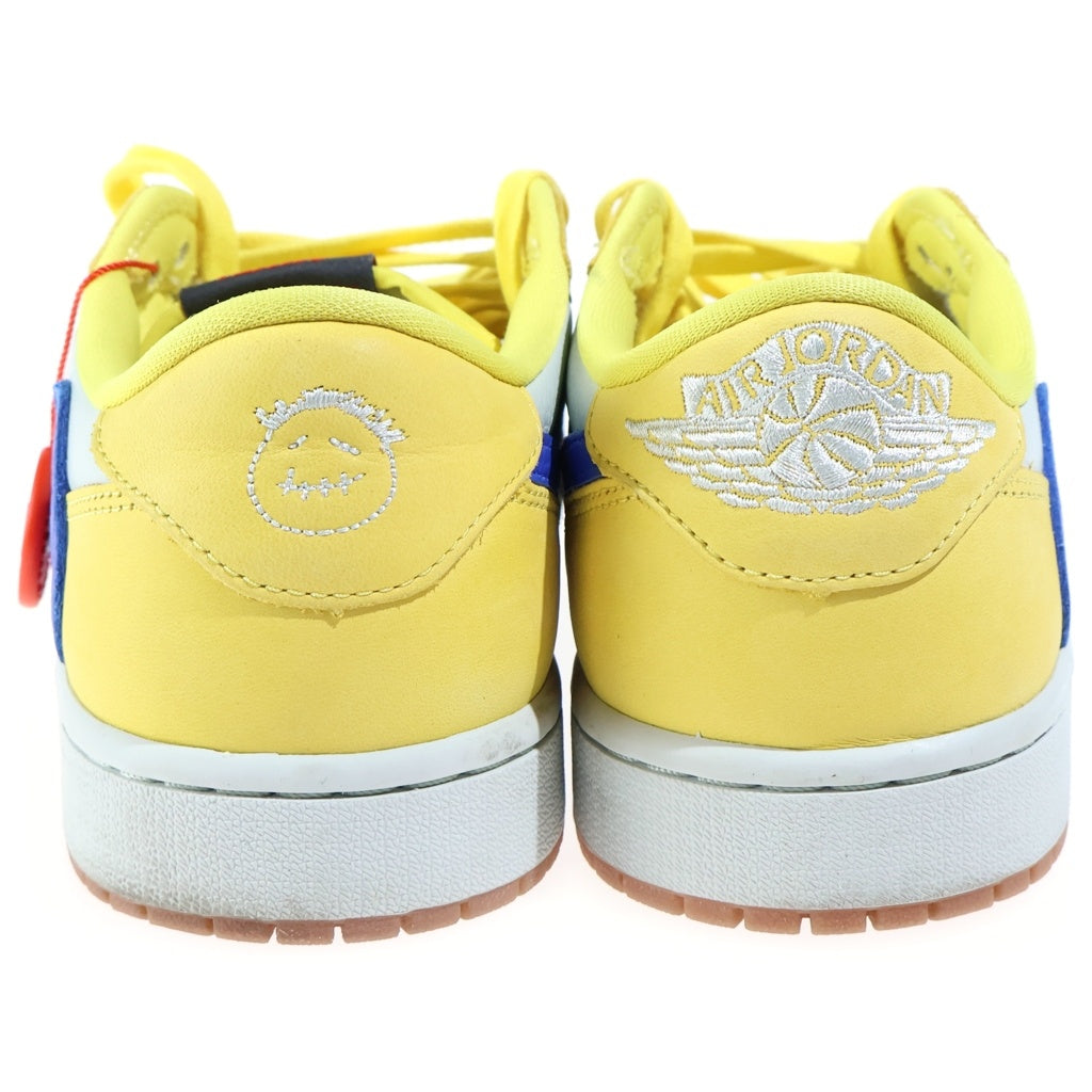 NIKE(ナイキ) ×TRAVIS SCOTT WMNS AIR JORDAN 1 RETRO LOW OG CANARY ウィメンズ エアジョーダン1 カナリー ローカットスニーカー US10.5/27.5cm DZ4137-700 レディース