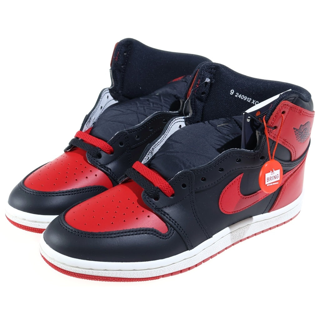 NIKE(ナイキ) AIR JORDAN HIGH 85 BRED エアジョーダン 1 ブレッド ハイカットスニーカー ブラック/レッド US9/27cm HV6674-067