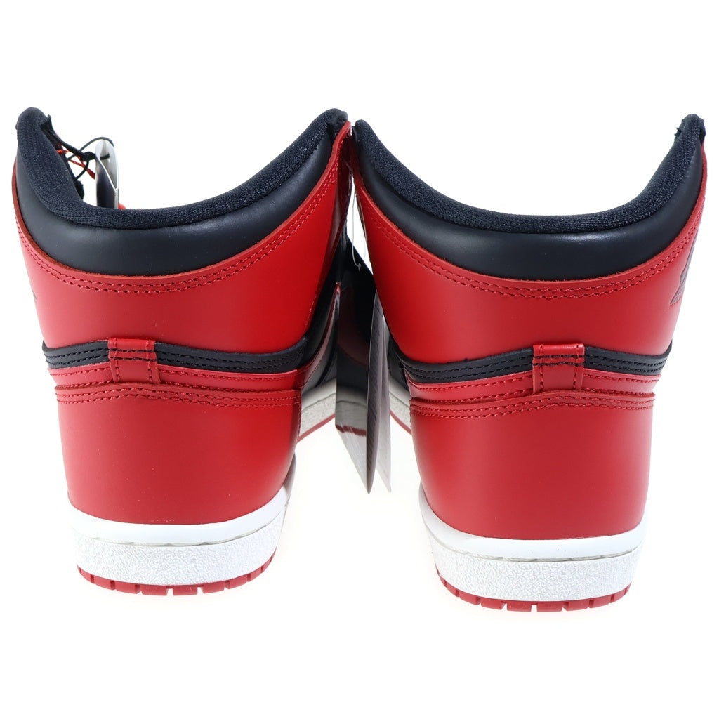 NIKE(ナイキ) AIR JORDAN HIGH 85 BRED エアジョーダン 1 ブレッド ハイカットスニーカー ブラック/レッド US9/27cm HV6674-067