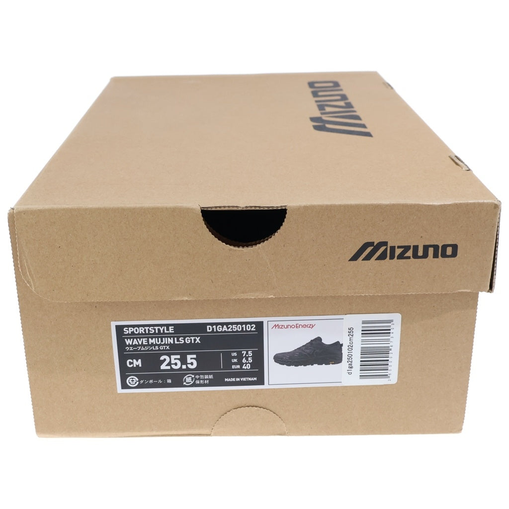 MIZUNO(ミズノ) GORE TEX WAVE MUJIN LS GTX ゴアテックス ウエーブ ムジン ローカットスニーカー ブラック US7.5/25.5cm D1GA250102