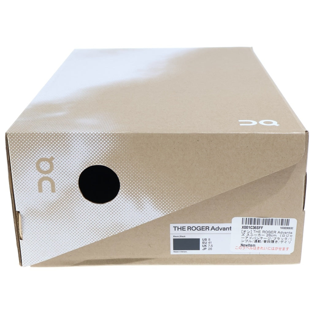 On(オン) THE ROGER ADVANTAGE ザ ロジャー アドバンテージ ローカットスニーカー ブラック US8/26cm 3MF30641043