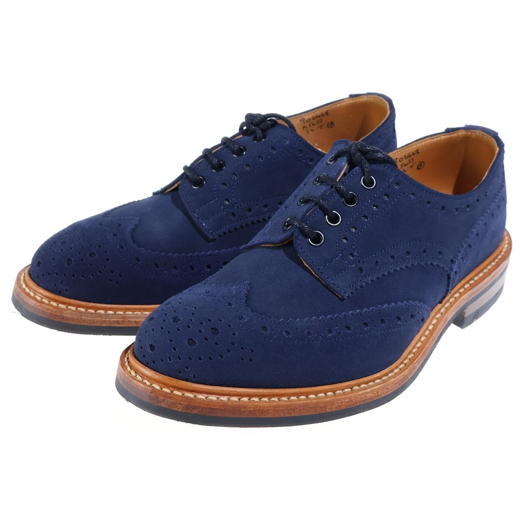 Tricker's(トリッカーズ) BURTON バートン ウィングチップ スウェードレザー ドレスシューズ ネイビー M5633