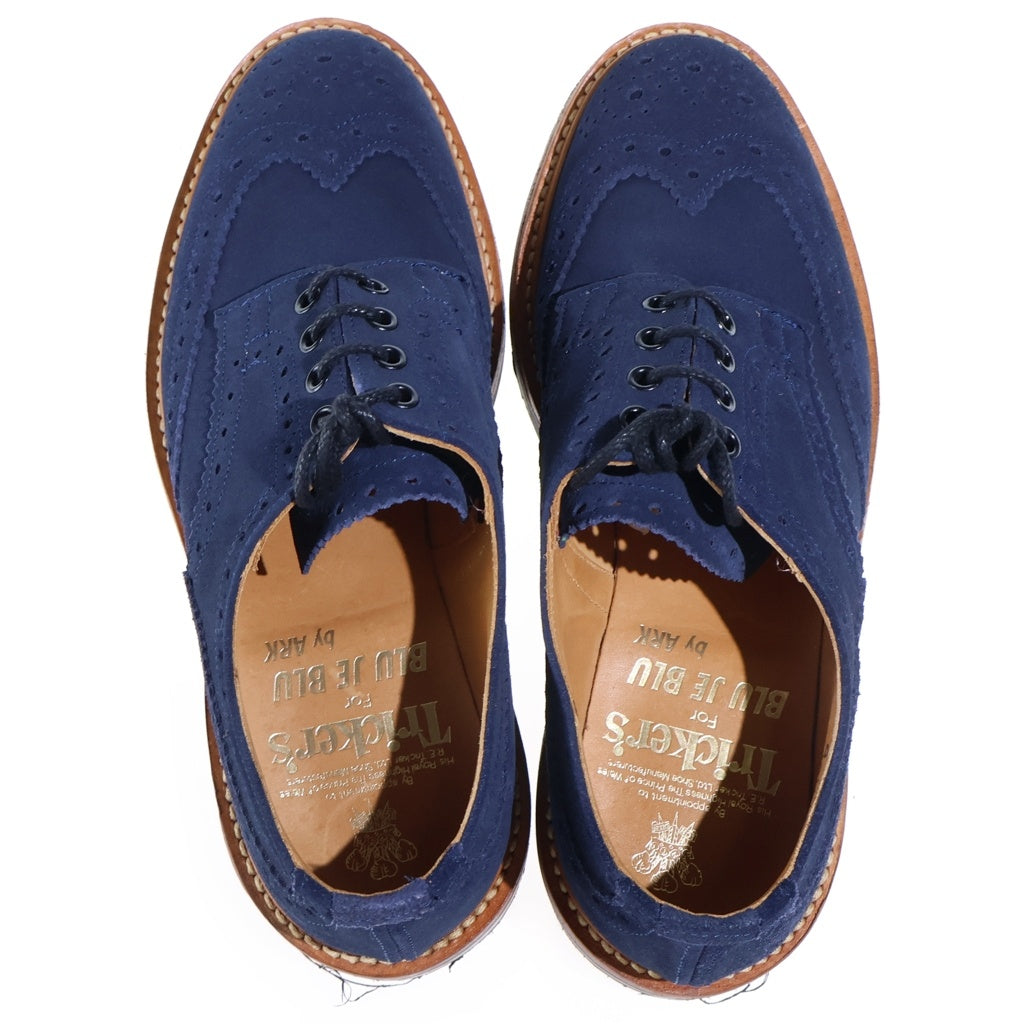 Tricker's(トリッカーズ) BURTON バートン ウィングチップ スウェードレザー ドレスシューズ ネイビー M5633