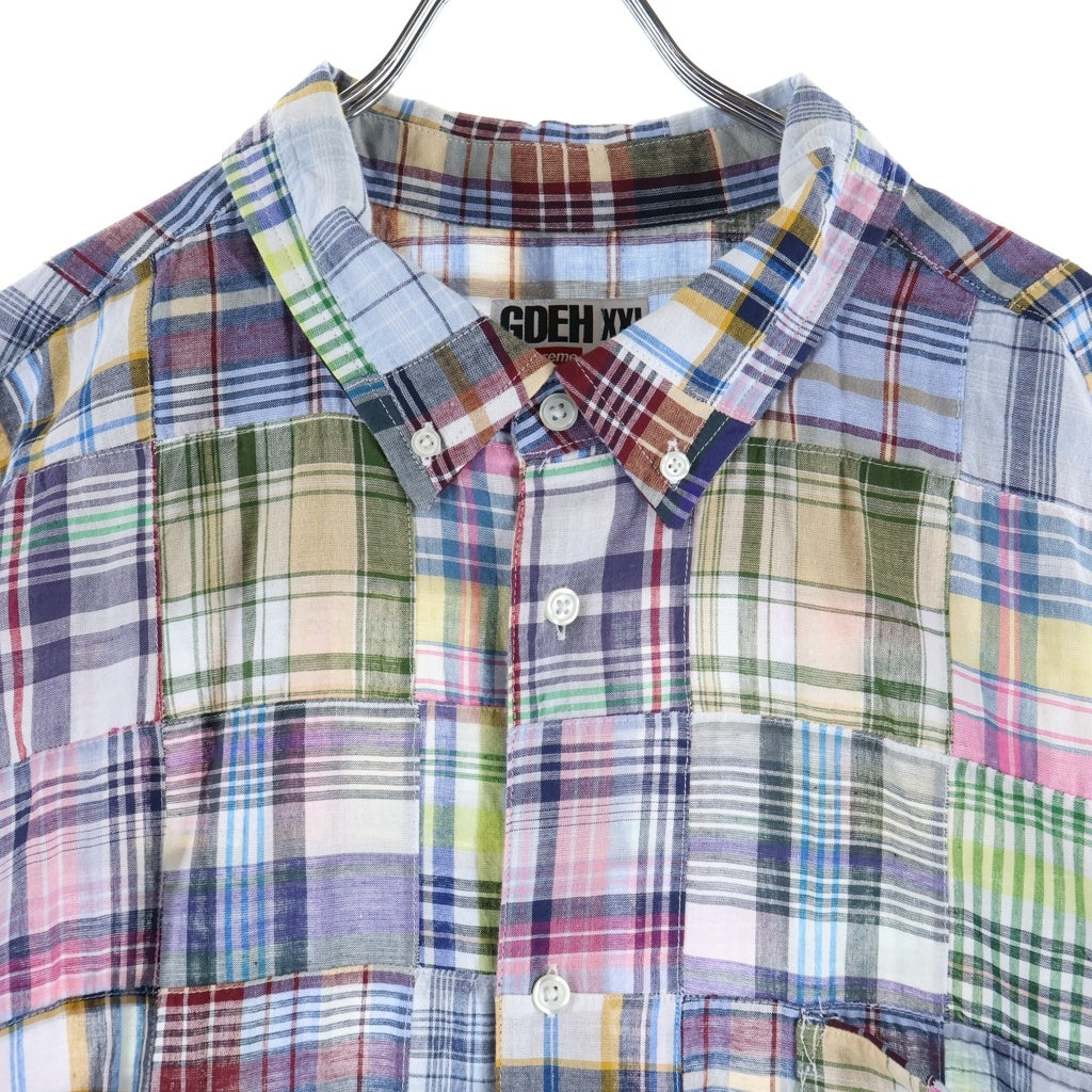SUPREME(シュプリーム) 25SS ×GOODENOUGH Patchwork S/S Shirt グッドイナフ パッチワーク ショートスリーブ チェックシャツ マルチカラー