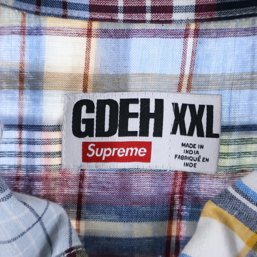SUPREME(シュプリーム) 25SS ×GOODENOUGH Patchwork S/S Shirt グッドイナフ パッチワーク ショートスリーブ チェックシャツ マルチカラー