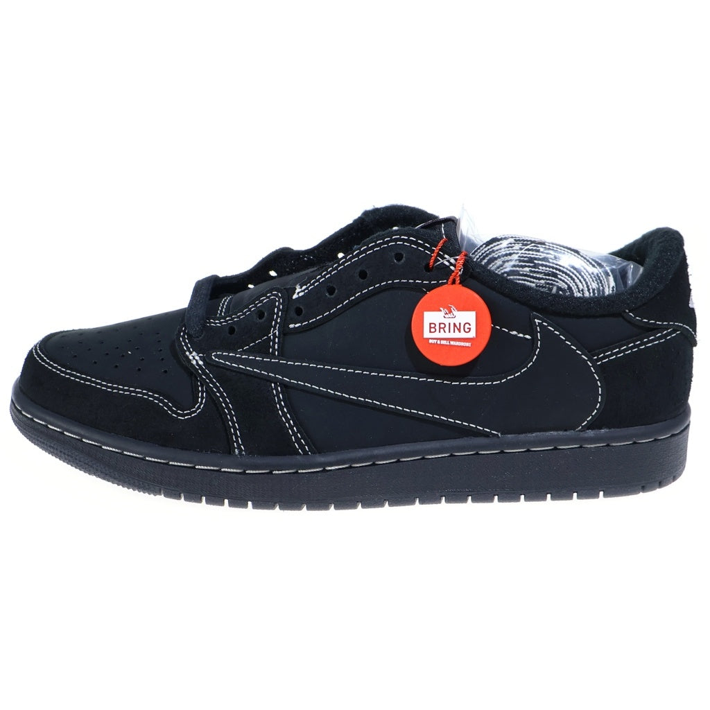 NIKE(ナイキ) ×TRAVIS SCOTT AIR JORDAN 1 LOW OG SP BLACK PHANTOM トラヴィススコット エアジョーダン1 ブラックファントム ローカットスニーカー ブラック US8.5/26.5cm DM7866-001