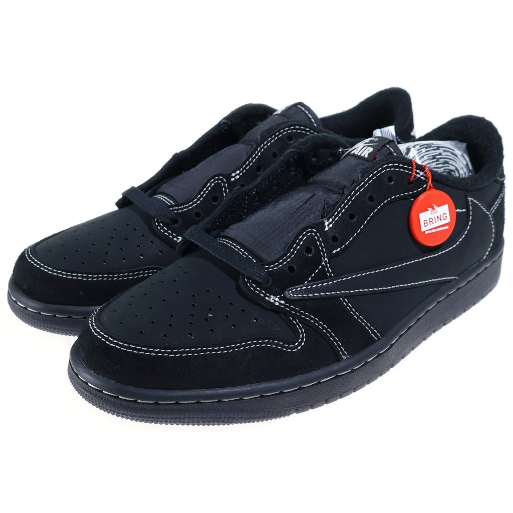 NIKE(ナイキ) ×TRAVIS SCOTT AIR JORDAN 1 LOW OG SP BLACK PHANTOM トラヴィススコット エアジョーダン1 ブラックファントム ローカットスニーカー ブラック US8.5/26.5cm DM7866-001
