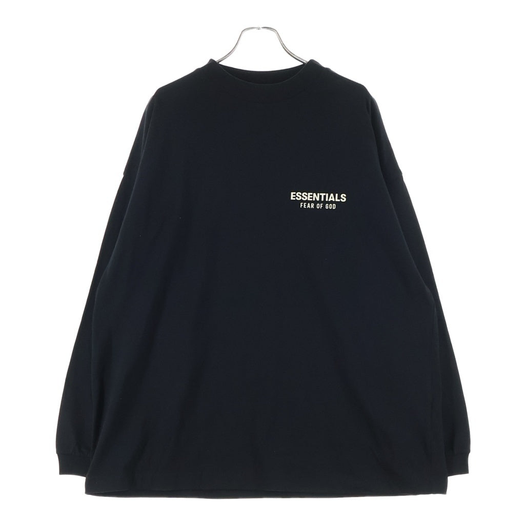 FEAR OF GOD ESSENTIALS(フィアオブゴッド エッセンシャルズ) JERSEY LONG-SLEEVE T-SHIRT ジャージー ロゴプリント クルーネック 長袖Tシャツ カットソー ブラック 125H0244370F