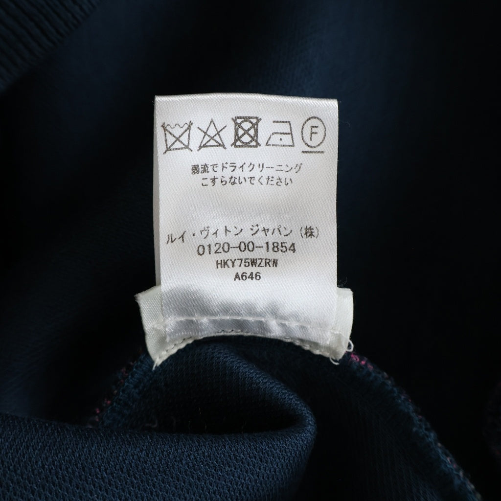LOUIS VUITTON(ルイヴィトン) 21SS モノグラムジャカード コットンポリ クルーネック スウェットトレーナー ピンク/ネイビー HKY75WZRW