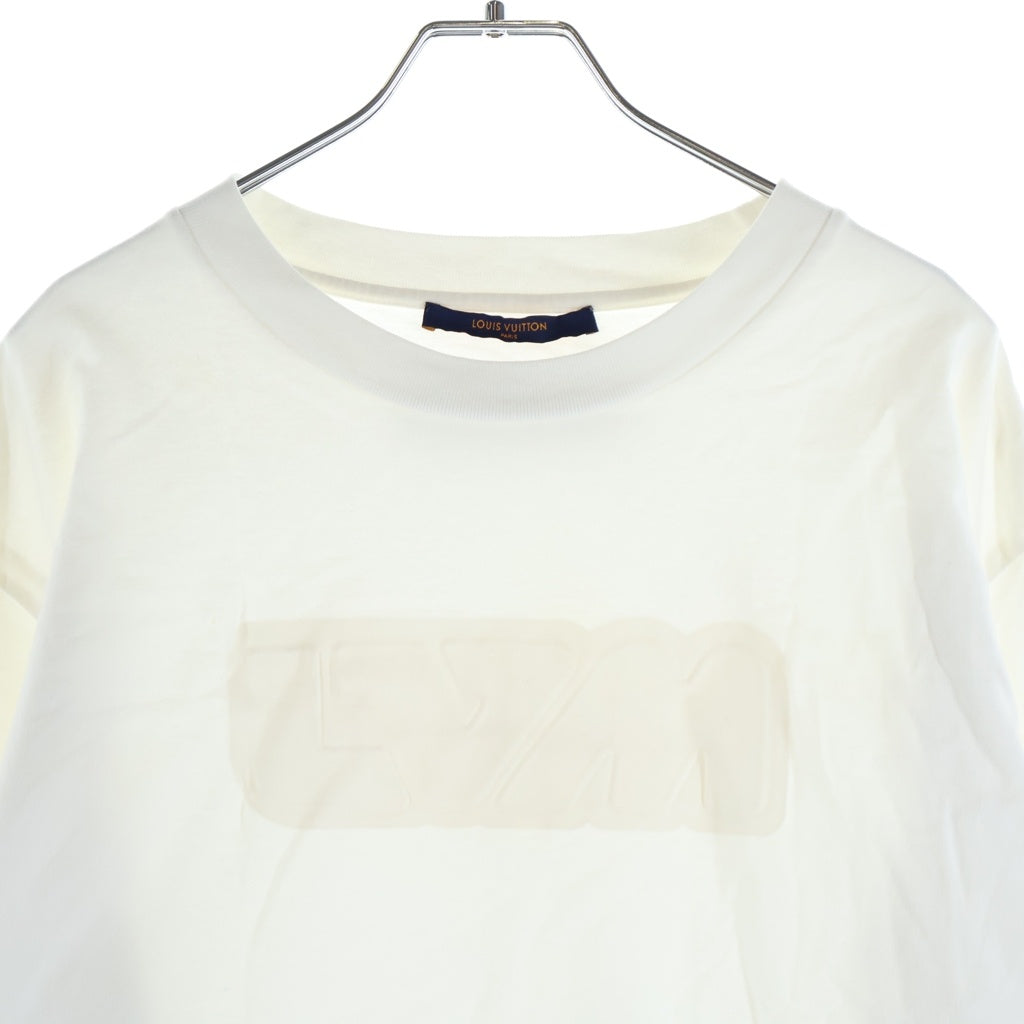 LOUIS VUITTON(ルイヴィトン) 21AW エンボスロゴプリント クルーネック 長袖Tシャツ カットソー ホワイト RM212M DT3 HLY23W