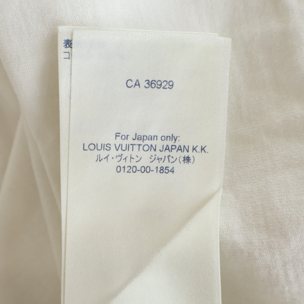LOUIS VUITTON(ルイヴィトン) 21AW エンボスロゴプリント クルーネック 長袖Tシャツ カットソー ホワイト RM212M DT3 HLY23W