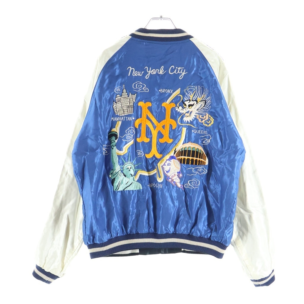東洋エンタープライズ(トウヨウエンタープライズ) ×BEAMS ORIGINAL COLLECTION ビームス MLB ニューヨークヤンキース リバーシブルスカジャン スーベニアジャケット ブルゾン ブルー/ブラック TT15465BM