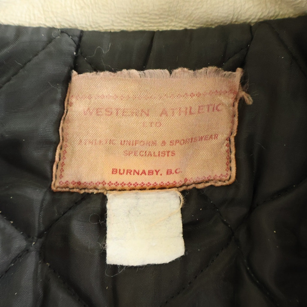 VINTAGE(ヴィンテージ) WESTERN ATHLETIC NFL SEAHAWKS ウエスタンアスレチック シーホークス レザー スタジアムジャケット ホワイト/ブルー
