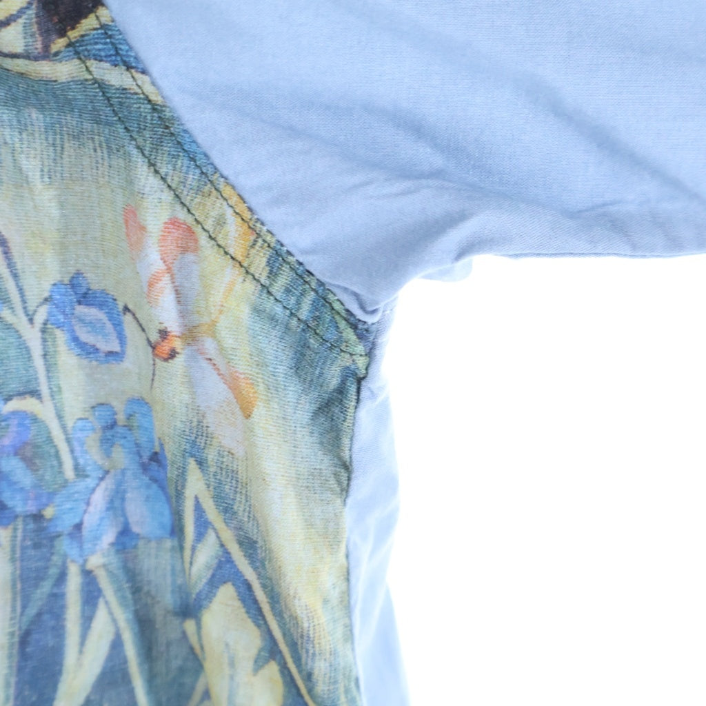DRIES VAN NOTEN(ドリスヴァンノッテン) BOTANICAL SHIRT ボタニカルデザイン 半袖シャツ ブルー