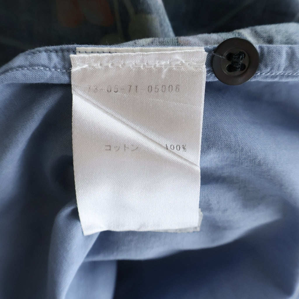 DRIES VAN NOTEN(ドリスヴァンノッテン) BOTANICAL SHIRT ボタニカルデザイン 半袖シャツ ブルー