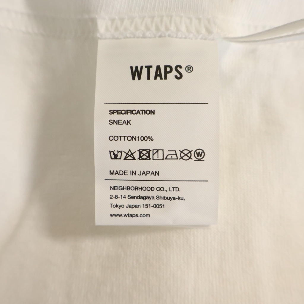 WTAPS(ダブルタップス) 25SS TNNL SS / COTTON 両面プリント クルーネック コットン半袖Tシャツ カットソー ホワイト 251ATDT-STM09S