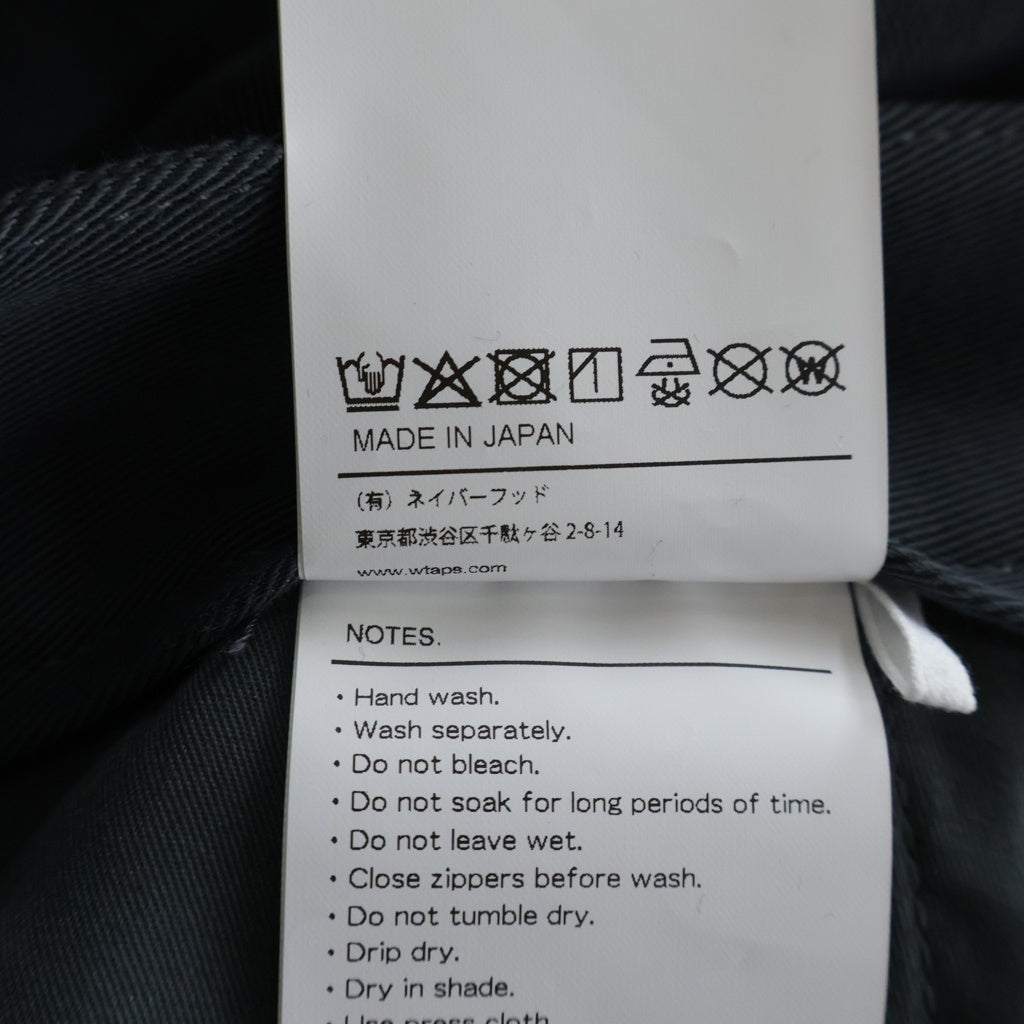 WTAPS(ダブルタップス) 25AW WRKT2002 TROUSERS / POLY. TWILL ツイル ワークトラウザー ワイドストレートパンツ グレー 252TQDT-PTM06