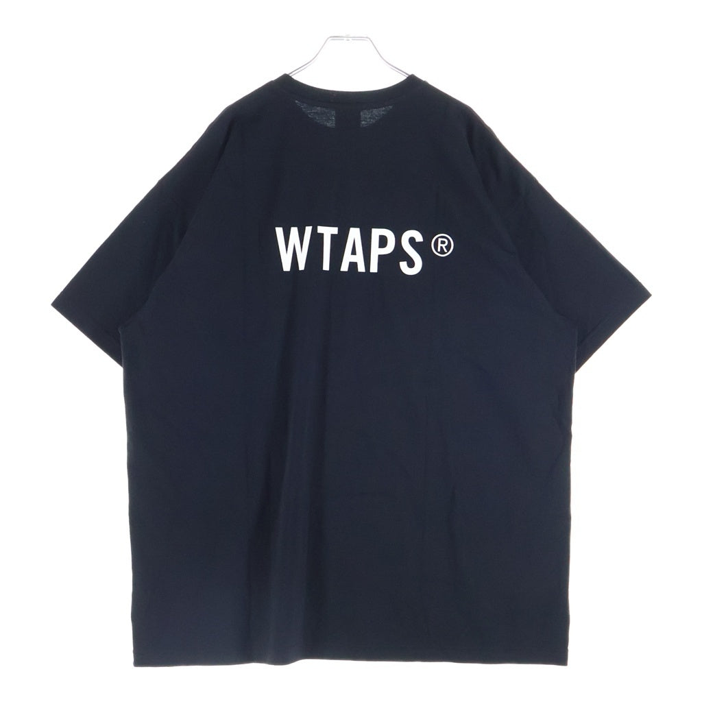 WTAPS(ダブルタップス) 25SS TSSC SS / COTTON ロゴプリント クルーネック半袖Tシャツ カットソー ブラック 251ATDT-STM04S