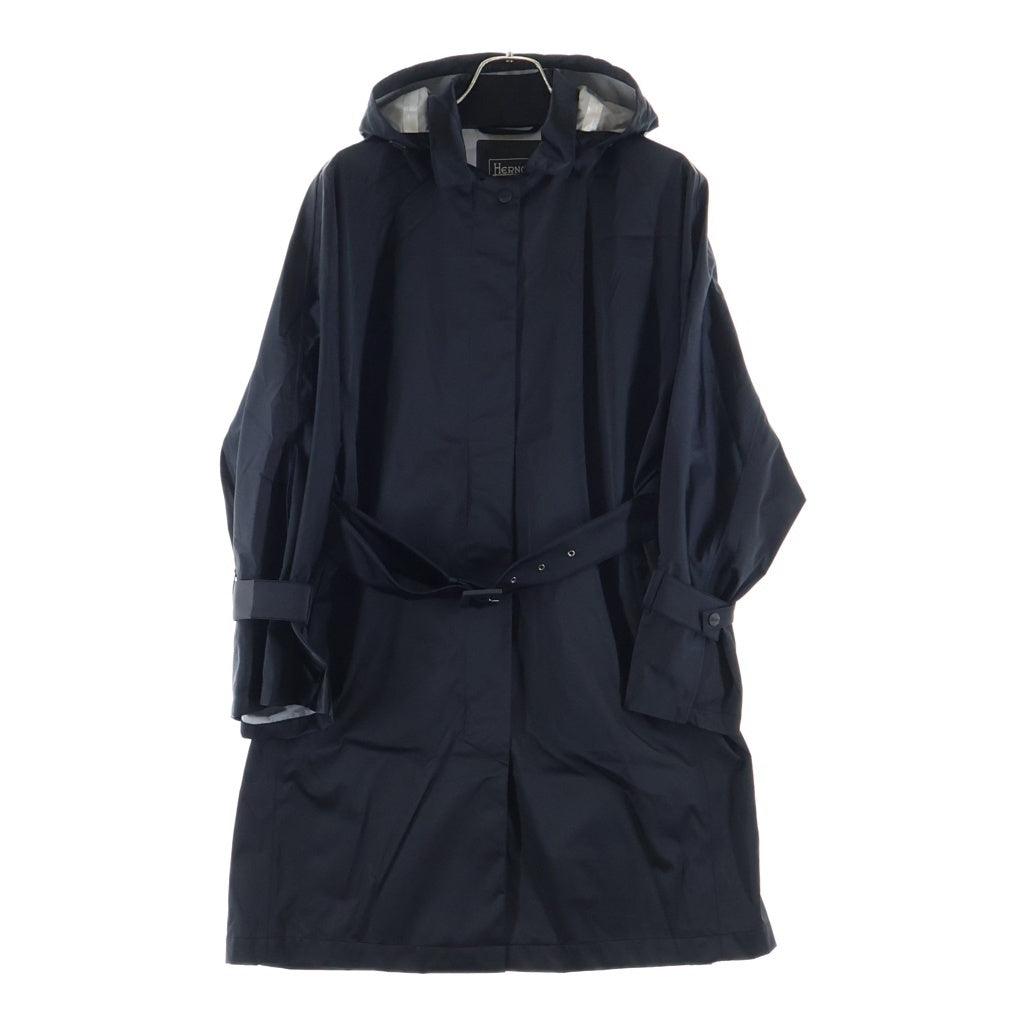 HERNO(ヘルノ) LAMINAR LONG COAT ラミナー フーデッド ロングコート ブラック レディース GC039DL-12318S